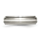 Inlay Wedding Band in Titanium & Sterling Silver, 6mm