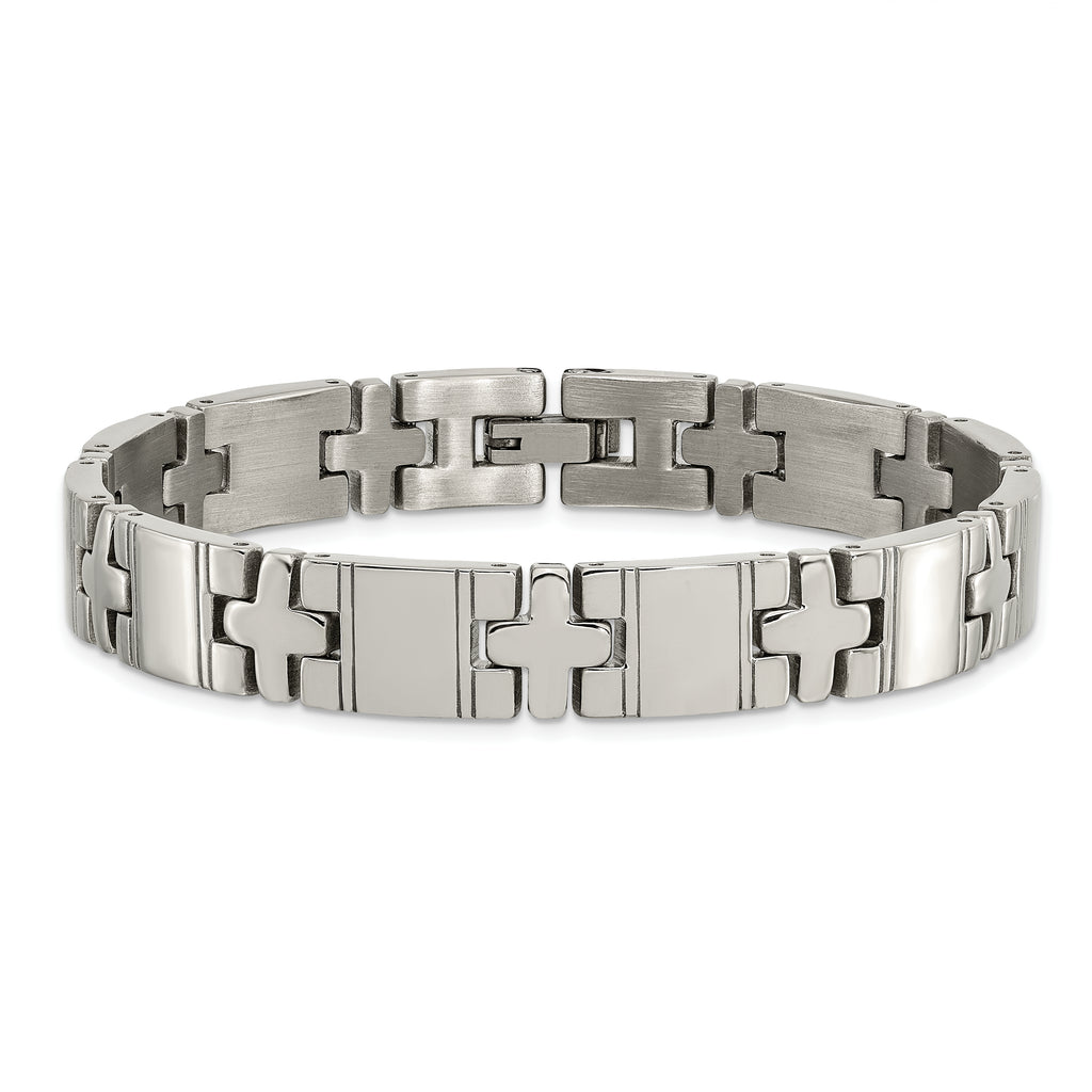 Polished Men's Bracelet in Titanium