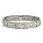 Brushed & Polished Bracelet in Titanium, 10mm