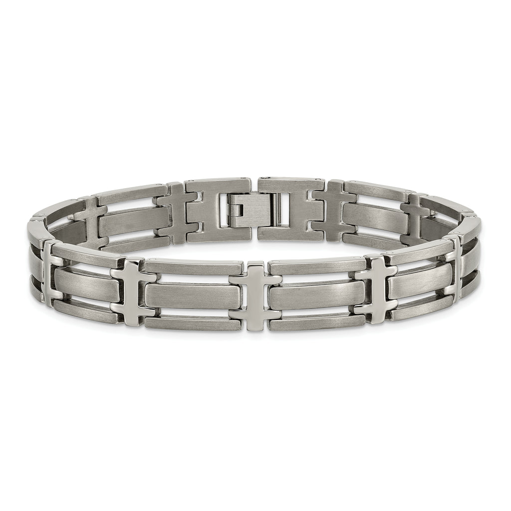 Chisel Titanium Brushed and Polished 8.75 inch Bracelet