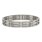 Chisel Titanium Brushed and Polished 8.75 inch Bracelet