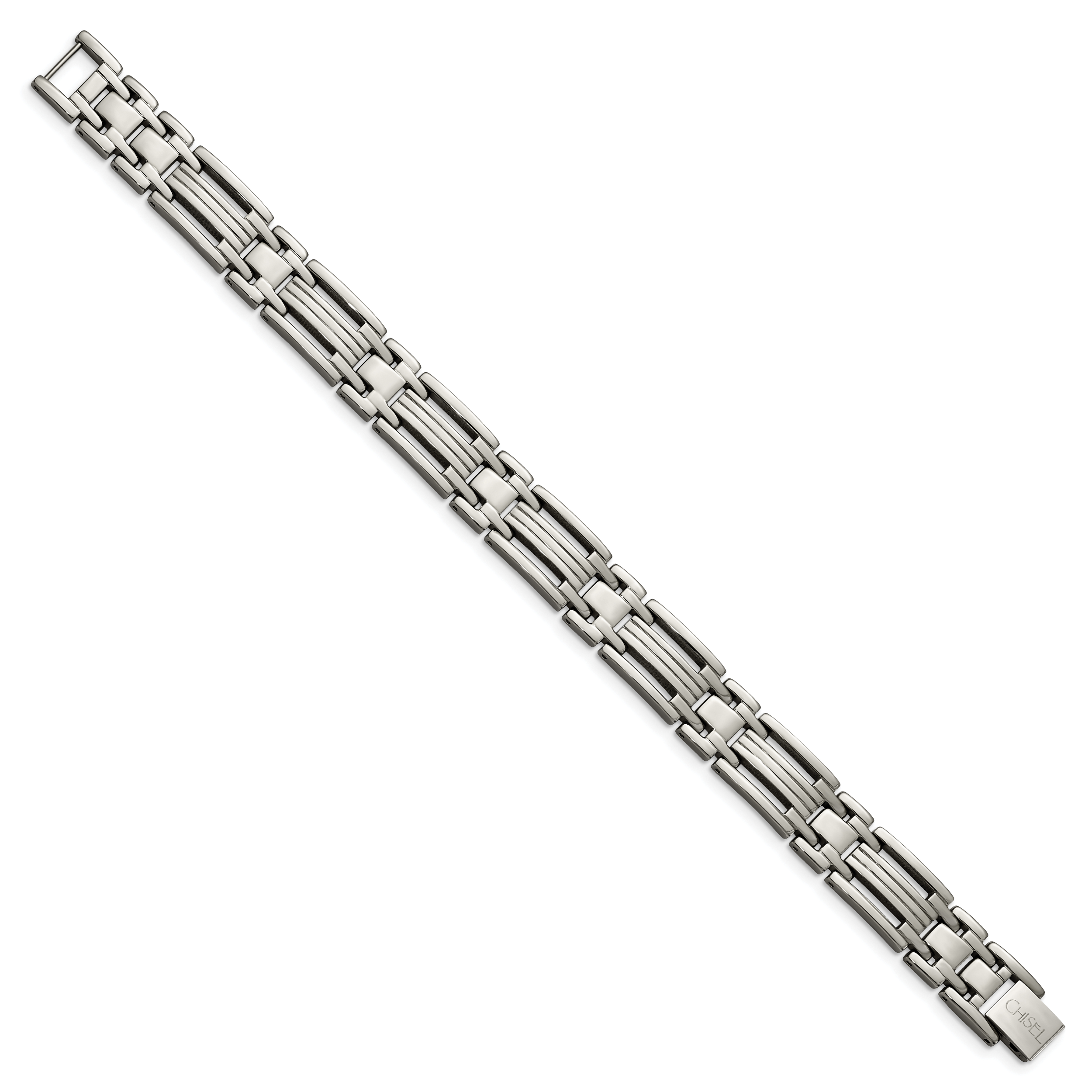 Polished Men's Bracelet in Titanium, 11mm