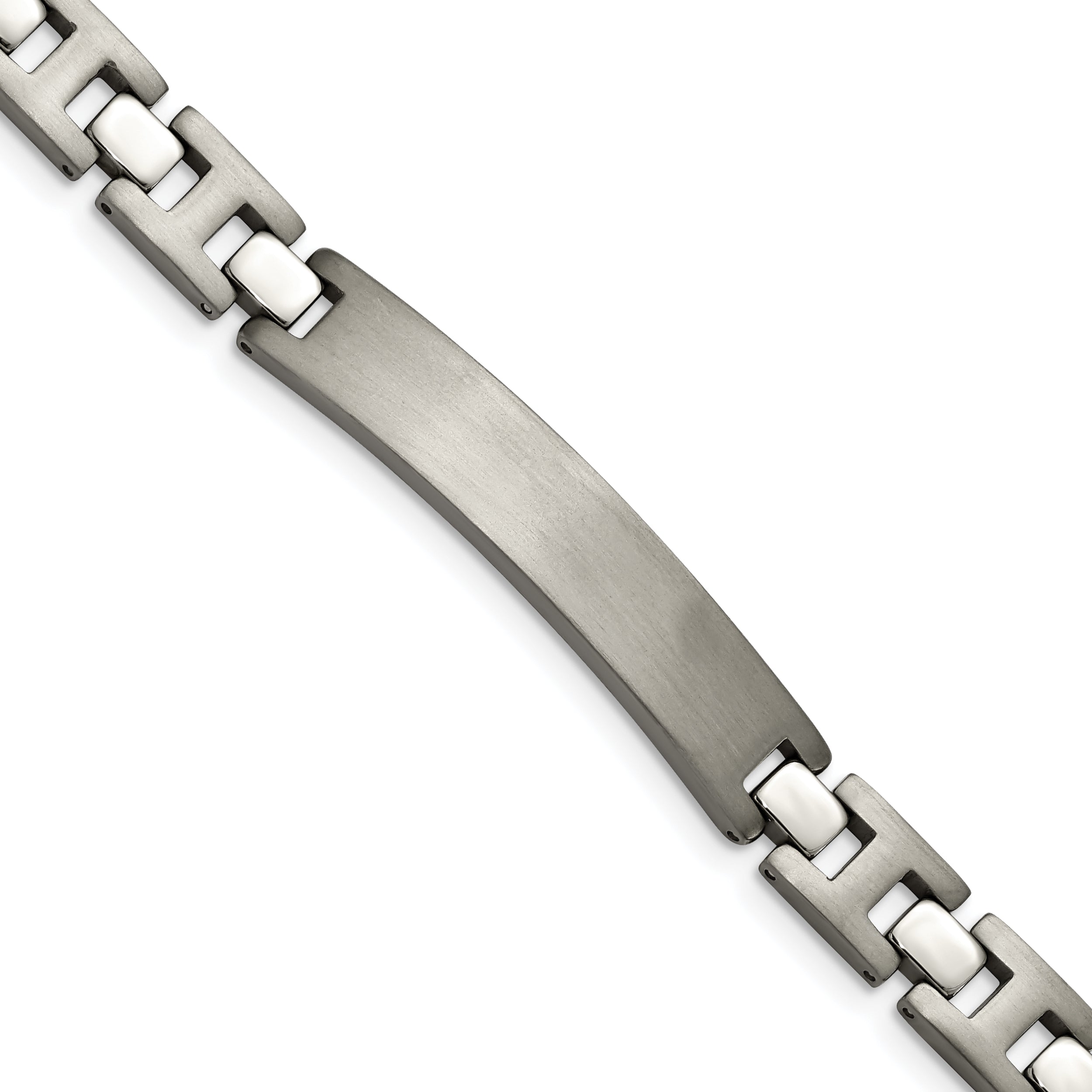 Chisel Titanium Brushed and Polished 8.5 inch ID Bracelet Main image