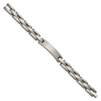 Brushed ID Bracelet in Titanium, 10mm