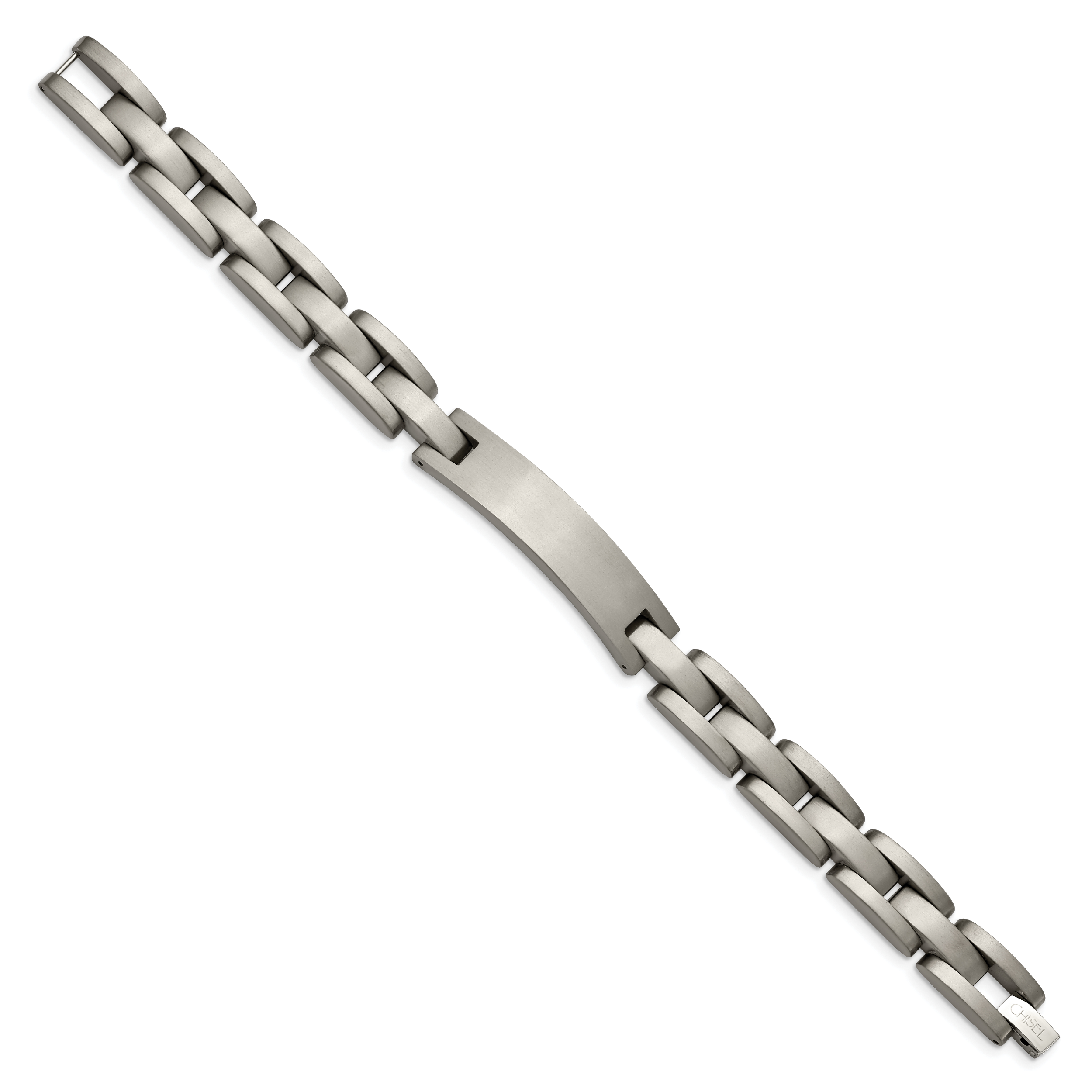 Brushed ID Bracelet in Titanium, 10mm