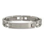 Brushed ID Bracelet in Titanium, 10mm
