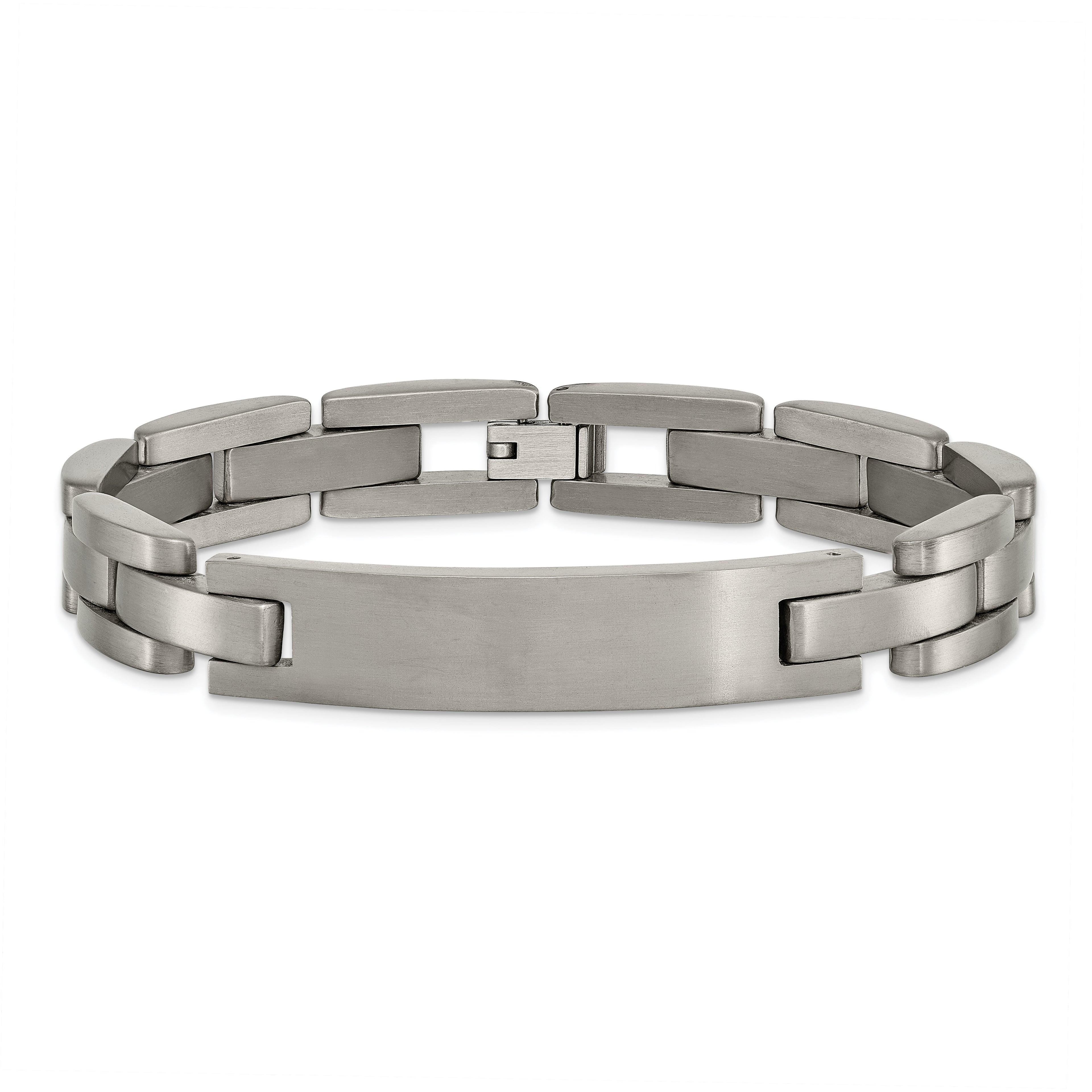 Brushed ID Bracelet in Titanium, 10mm