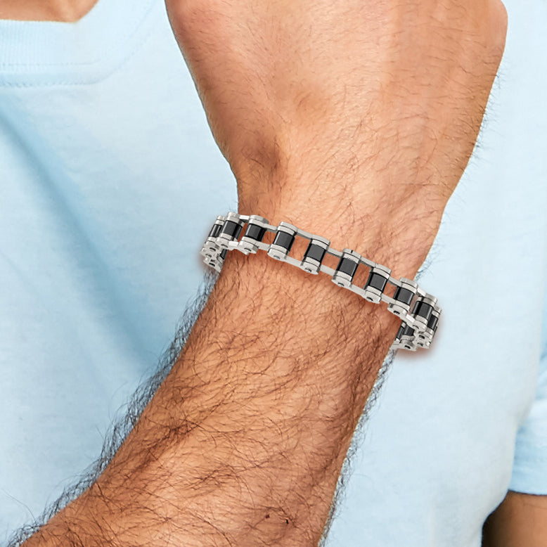 Magnetic Link Bracelet in Stainless Steel, 10mm