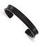 Chisel Titanium Brushed with Polished Edge Black IP-plated 10mm Cuff Bangle