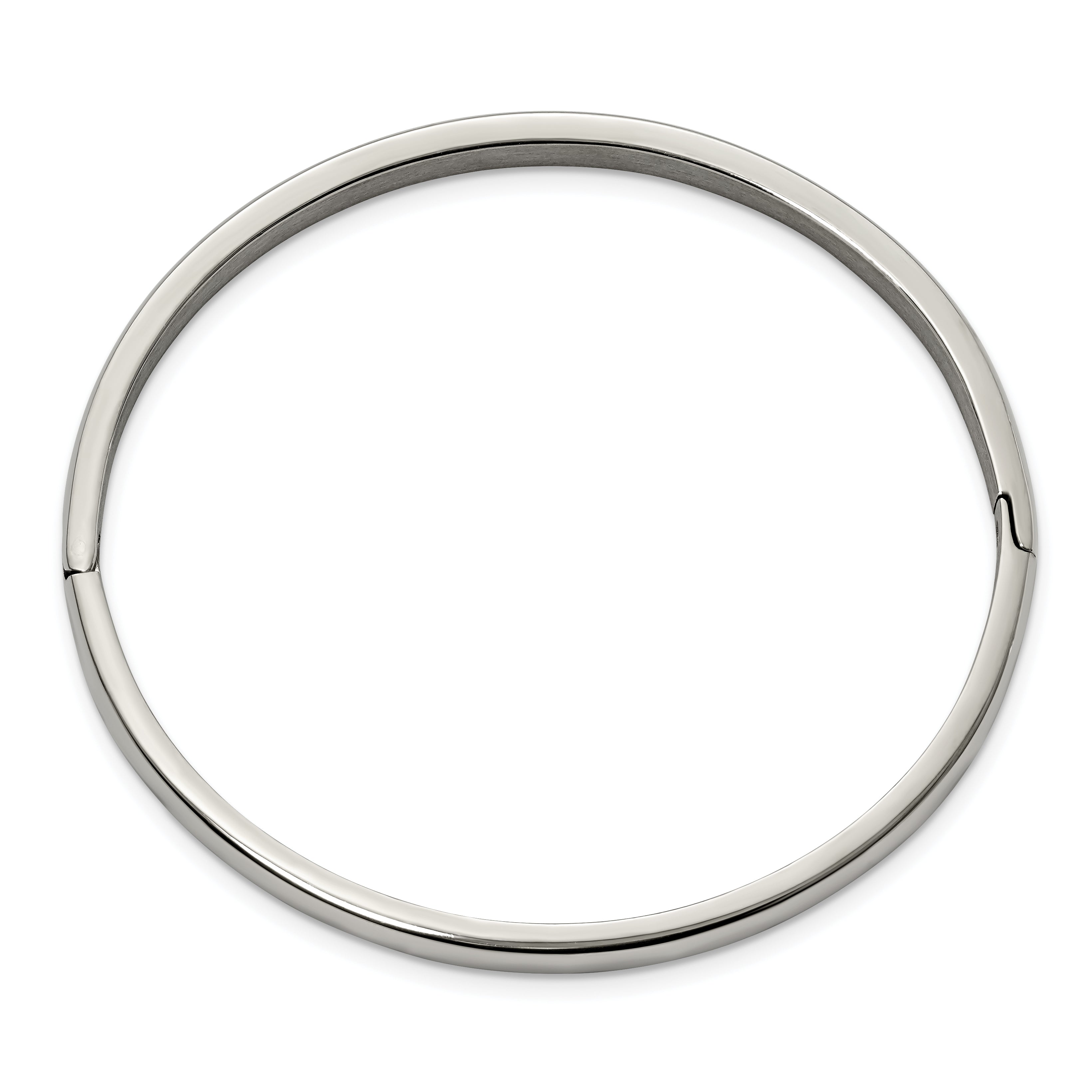 Chisel Titanium Polished 5mm Hinged Bangle Secondary image