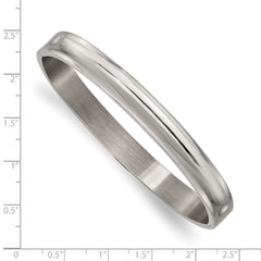 Chisel Titanium Polished 8mm Hinged Bangle