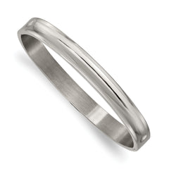 Chisel Titanium Polished 8mm Hinged Bangle