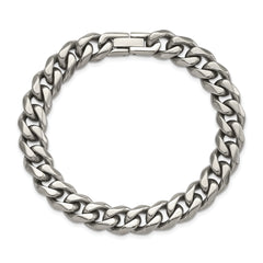 Titanium Polished 10.00mm Curb 8in Bracelet - 8