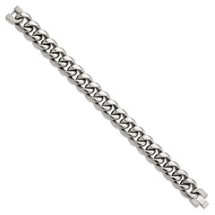 Chisel Titanium Polished 14.50mm Curb 8.5 inch Bracelet - 8.5