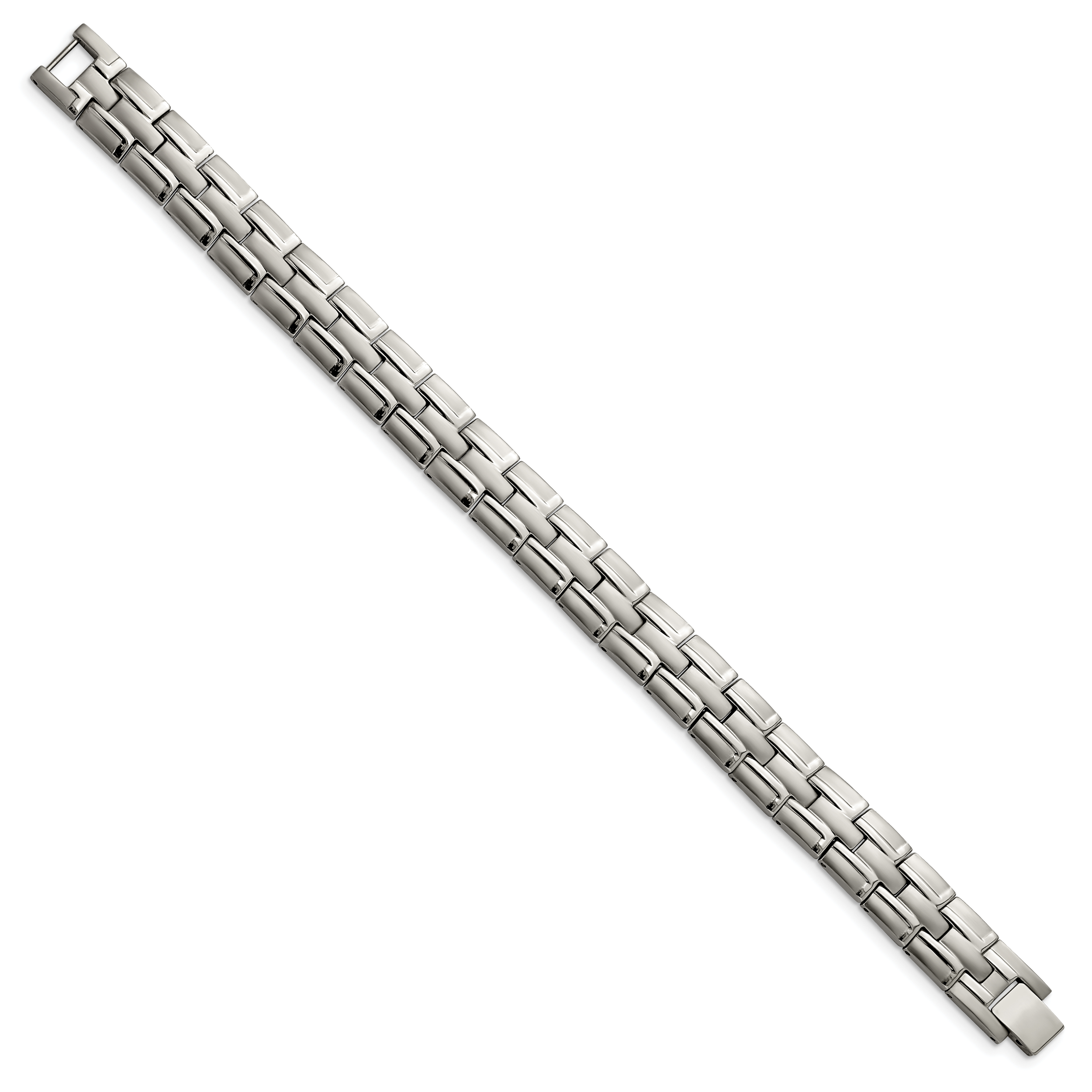 Chisel Titanium Brushed and Polished 8.5 inch Link Bracelet Secondary image