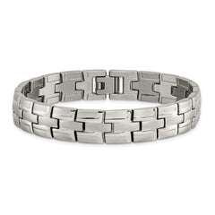 Chisel Titanium Brushed and Polished 8.5 inch Link Bracelet