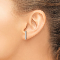 Chisel Titanium Brushed Bar Post Earrings