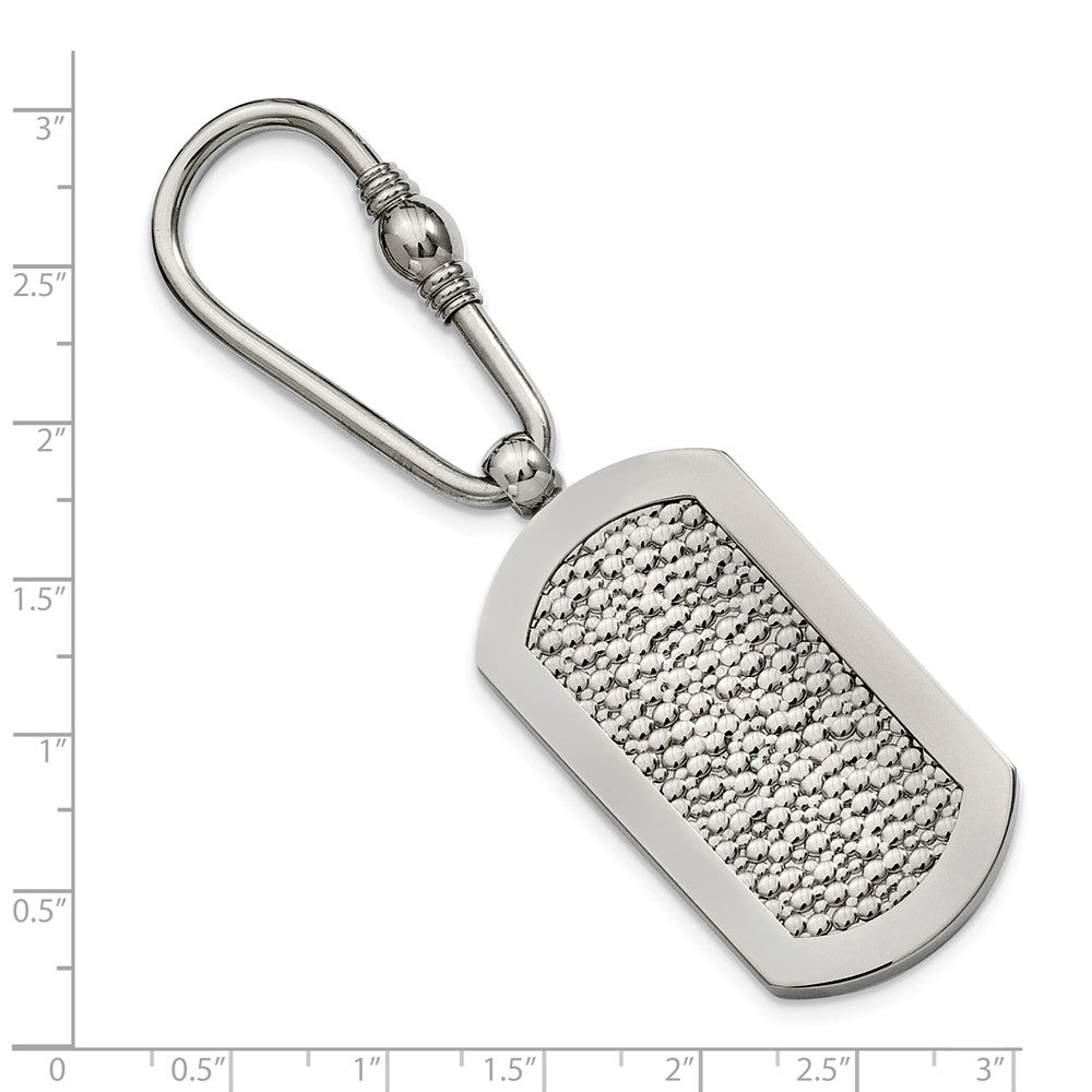 Titanium  Pebble Textured Key Ring