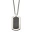 Chisel Titanium Polished with Black Carbon Fiber Inlay 24 inch Necklace