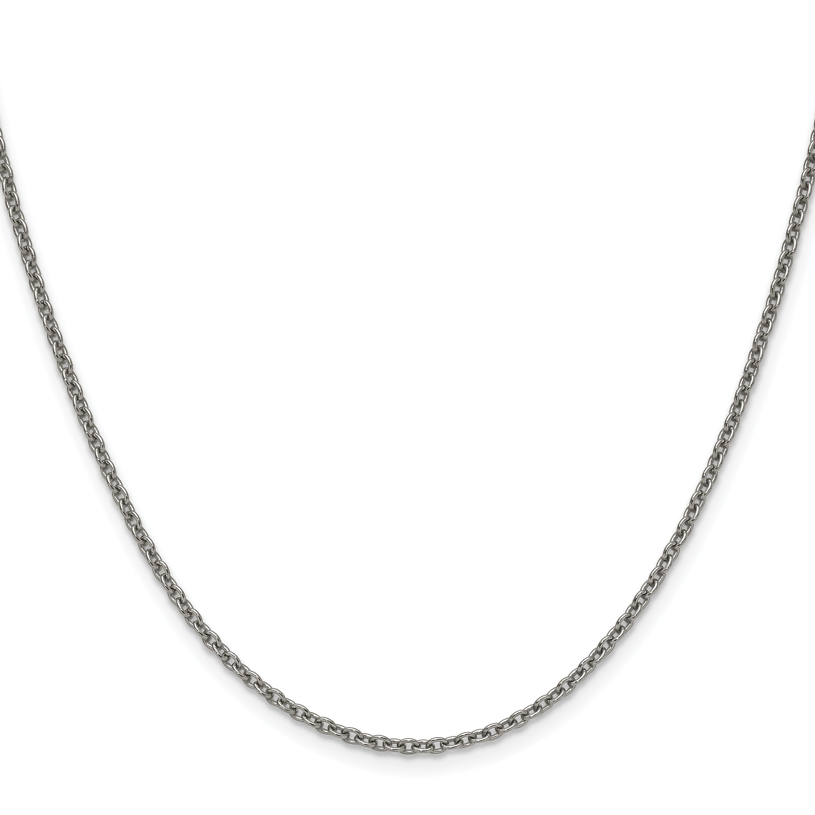 Chisel Titanium Polished 2.25mm 18 inch Cable Chain