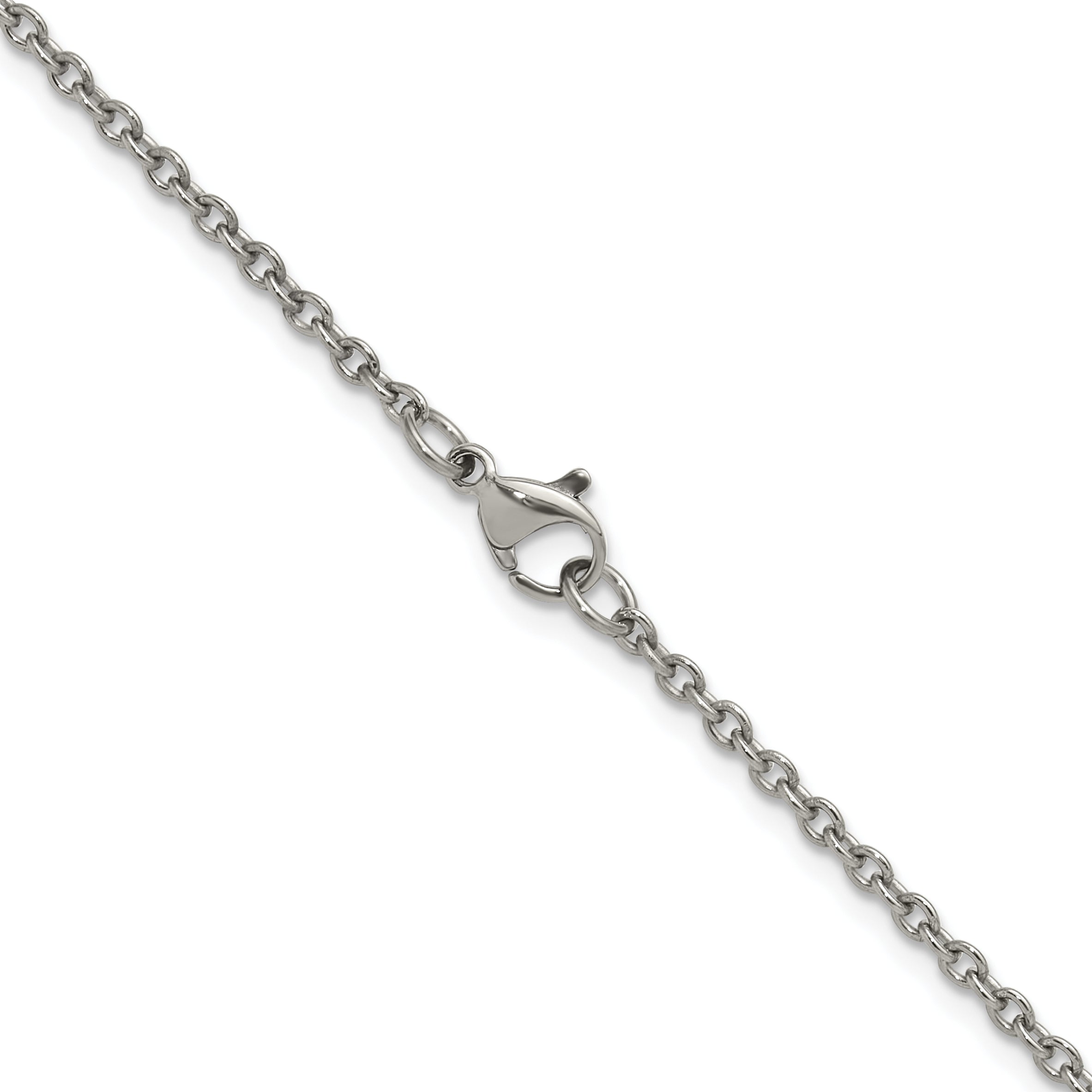 Chisel Titanium Polished 2.25mm 18 inch Cable Chain
