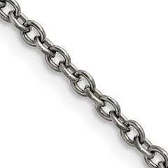 Chisel Titanium Polished 2.9mm 24 inch Cable Chain