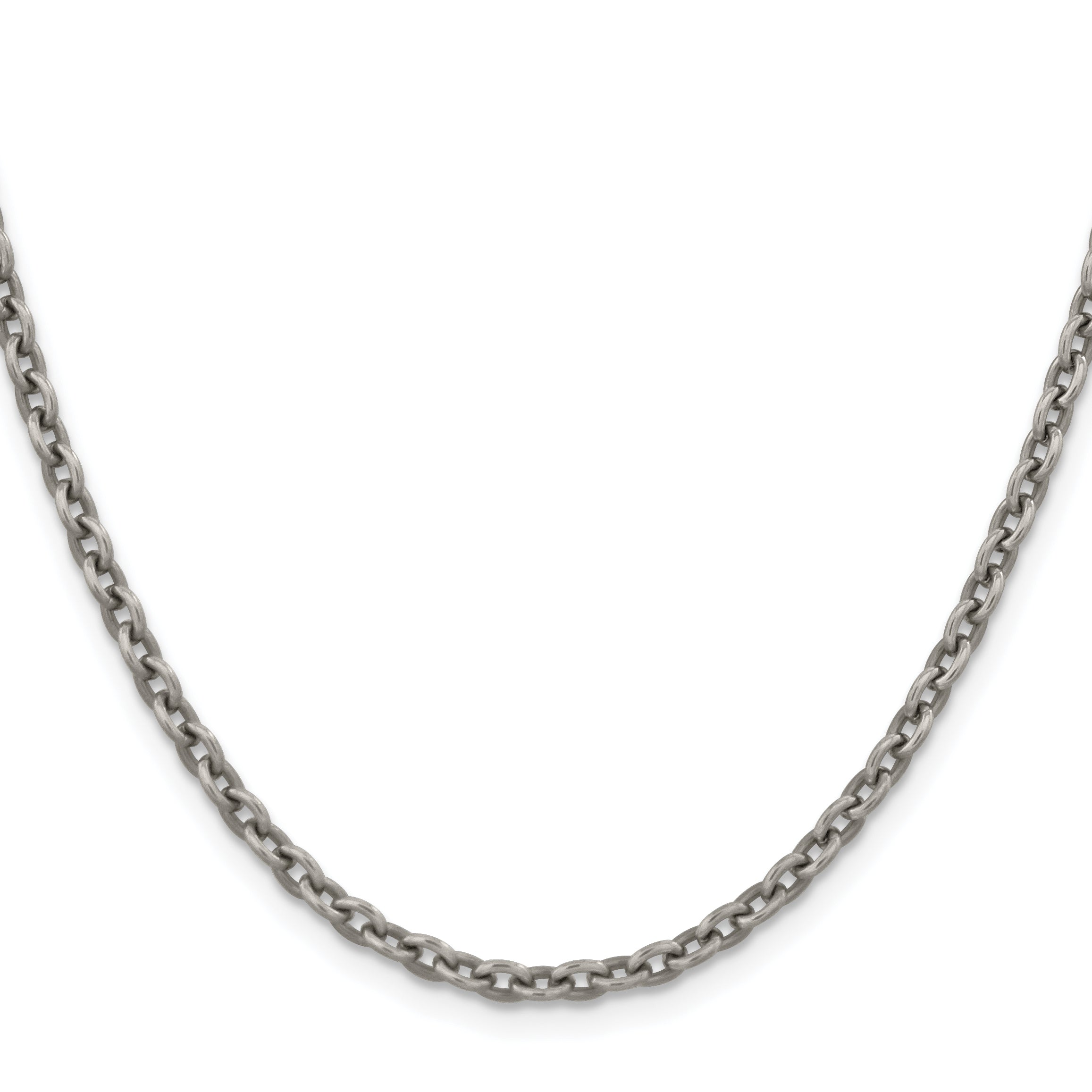 Chisel Titanium Polished 3.5mm 18 inch Cable Chain