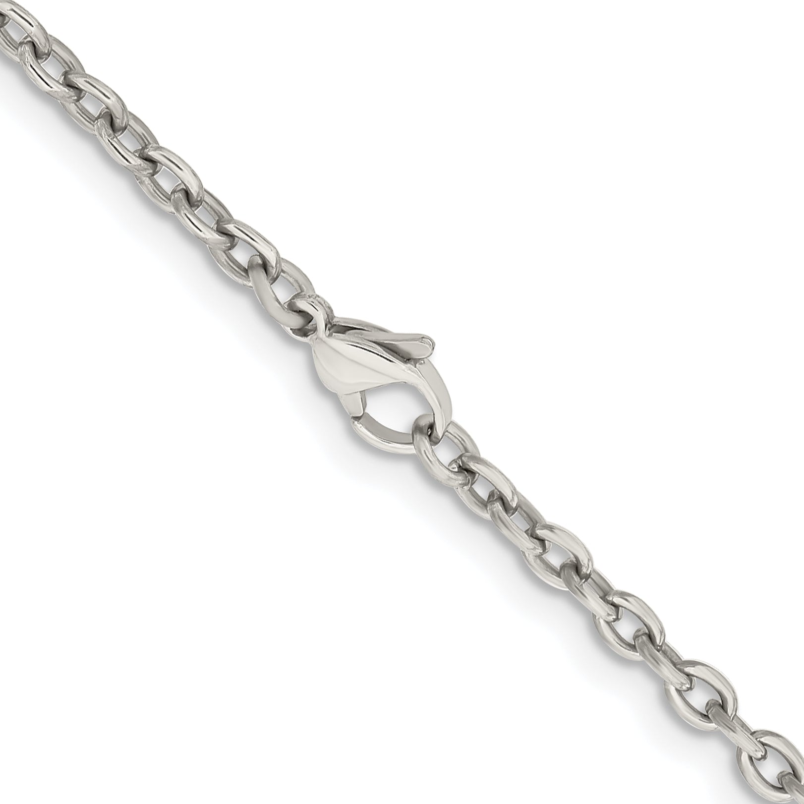 Chisel Titanium Polished 3.5mm 18 inch Cable Chain