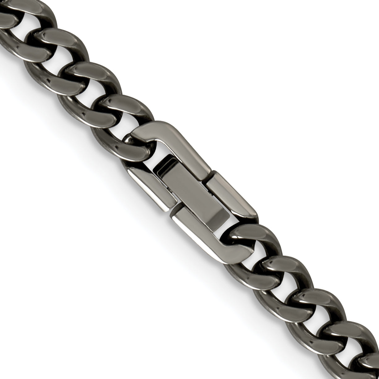 Chisel Titanium Polished 7.5mm 20 inch Curb Chain