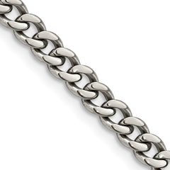 Chisel Titanium Polished 5.5mm 24 inch Curb Chain