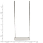 Polished Bar Necklace in Titanium