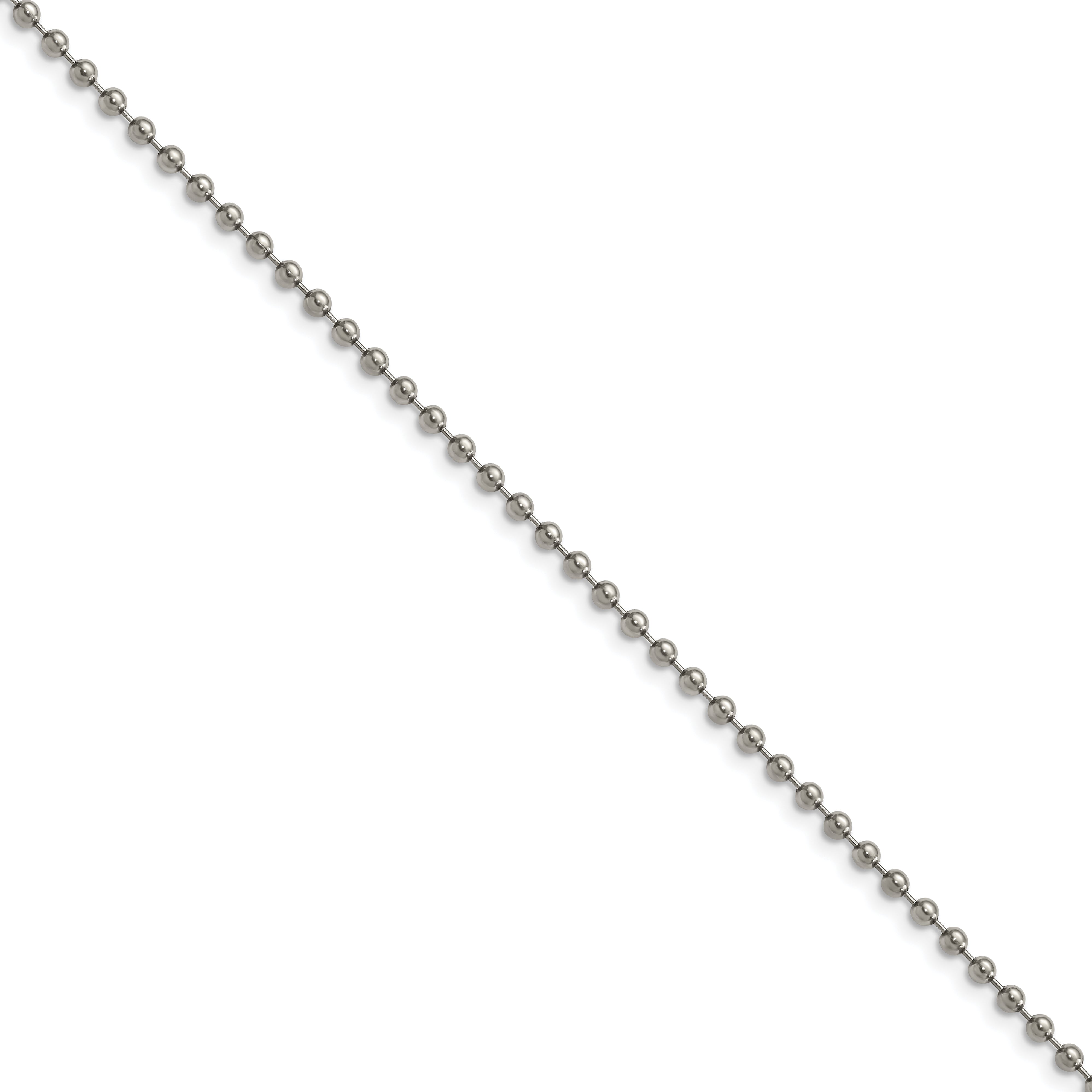 Chisel Titanium Polished 2.00mm 18 inch Ball Chain