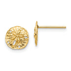 14K Sand Dollar Post Earrings