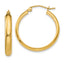 14k Round Tube Hoop Earrings