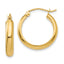 14k Round Tube Hoop Earrings