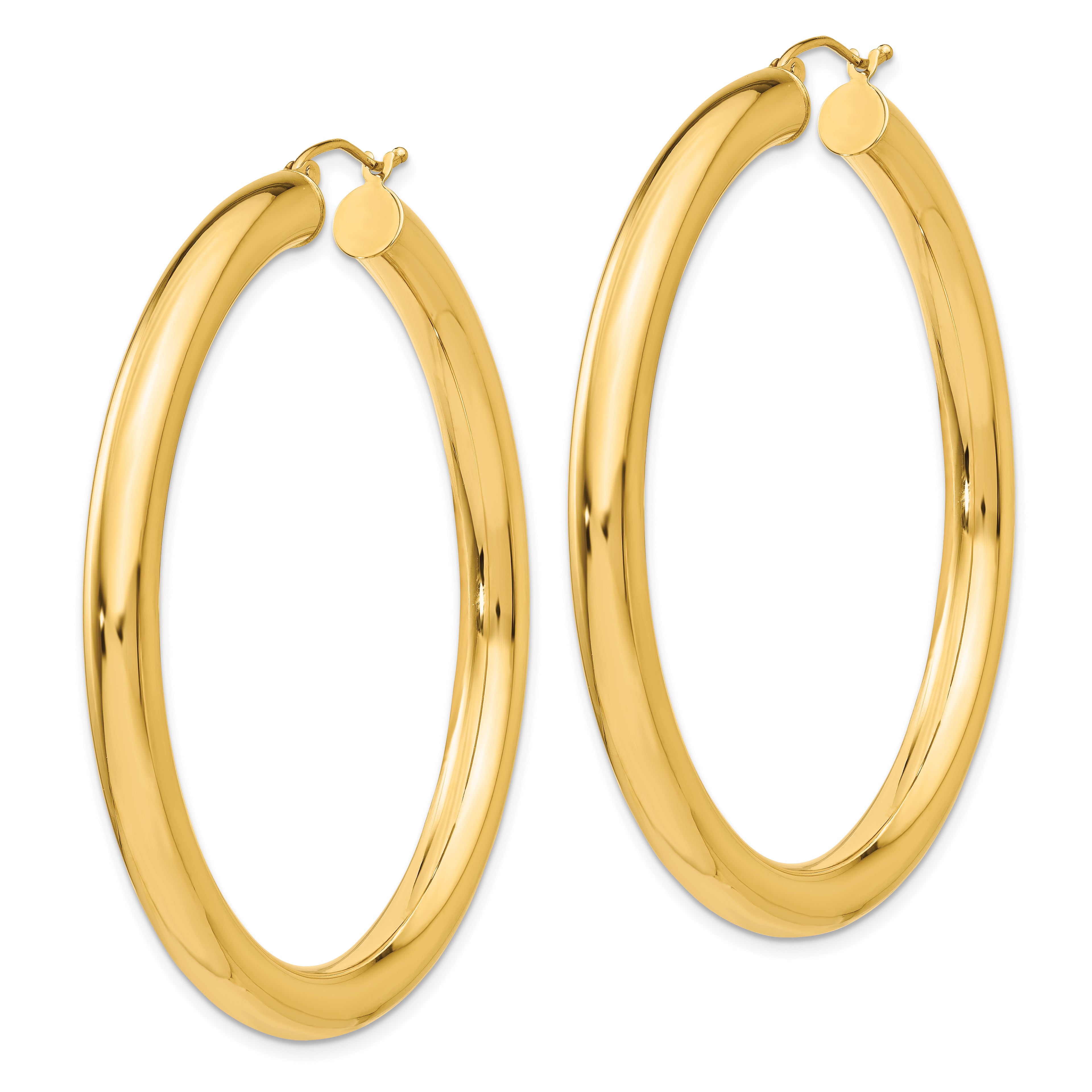 14k Polished 5mm Lightweight Hoop Earrings