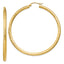 14k Diamond-cut 3mm Round Hoop Earrings