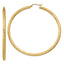 14k Diamond-cut 3mm Round Hoop Earrings
