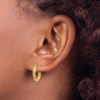 14k Polished 2.75mm Twisted Hoop Earrings