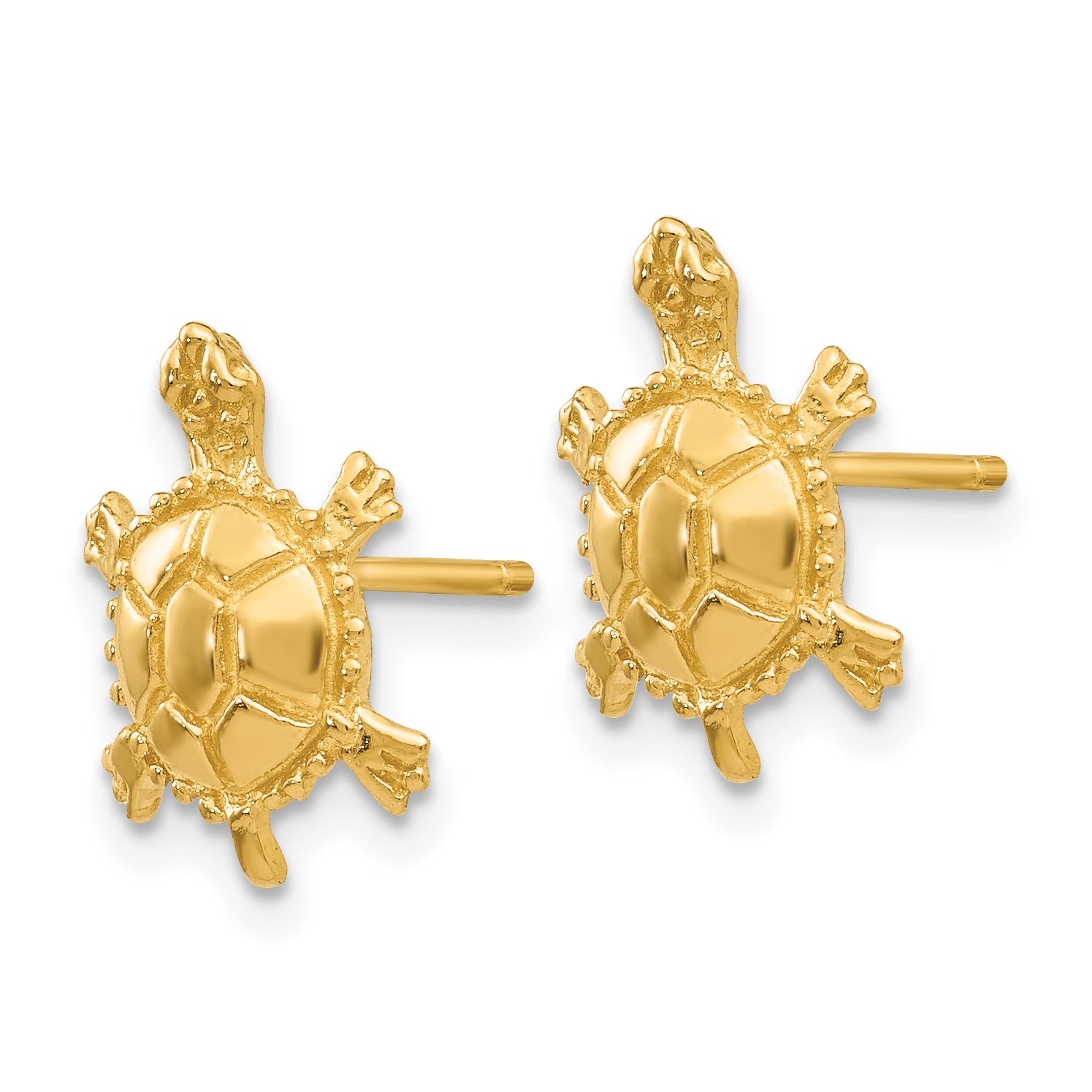 14k Turtle Post Earrings Secondary image