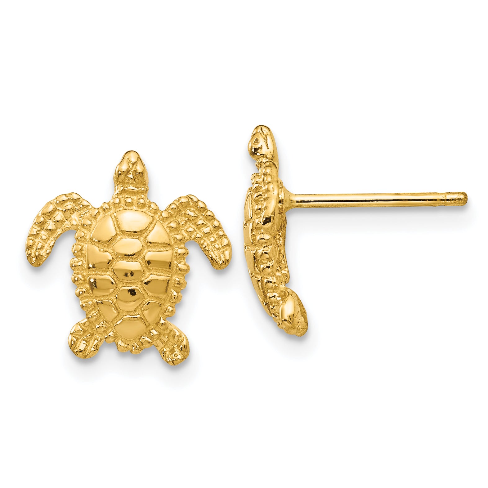 14k Sea Turtle Post Earring Main image