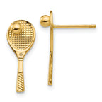 14k Tennis Racquet w/Ball Post Earrings