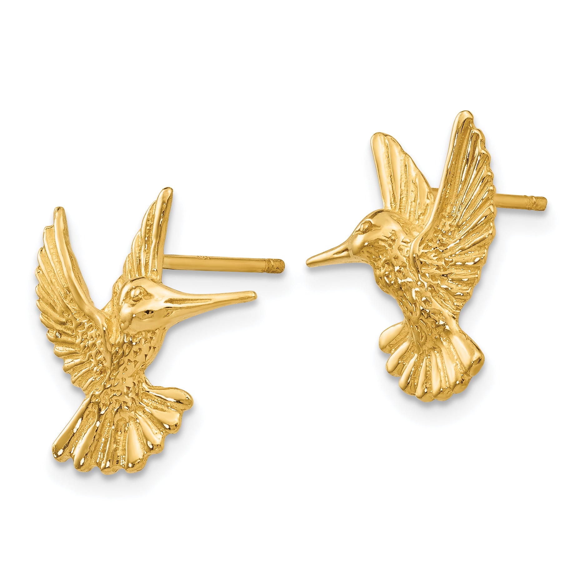 14k Hummingbird Post Earrings Secondary image