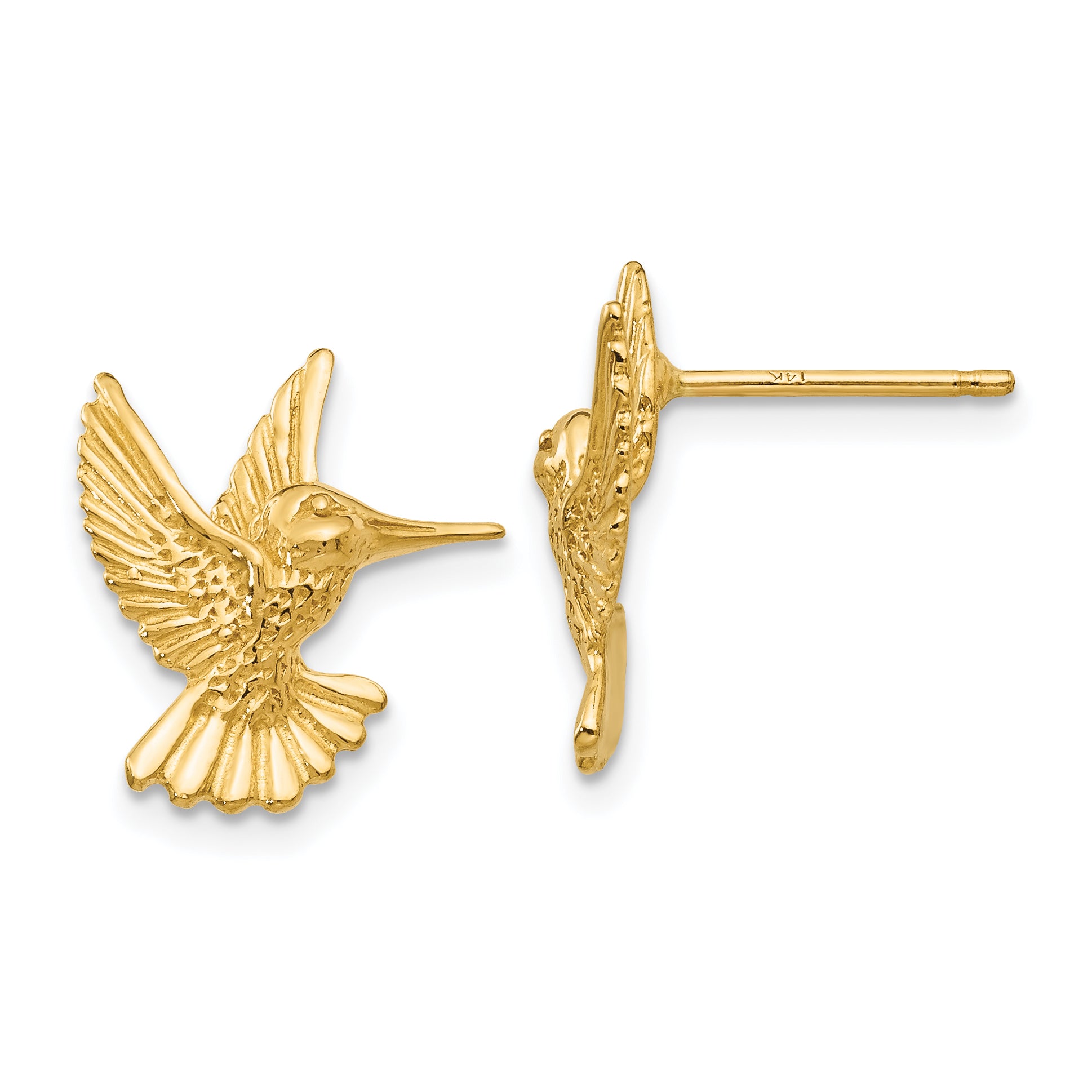 14k Hummingbird Post Earrings Main image