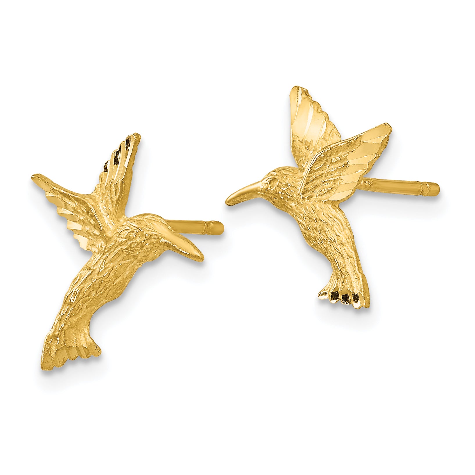 14K Hummingbird Earrings Secondary image