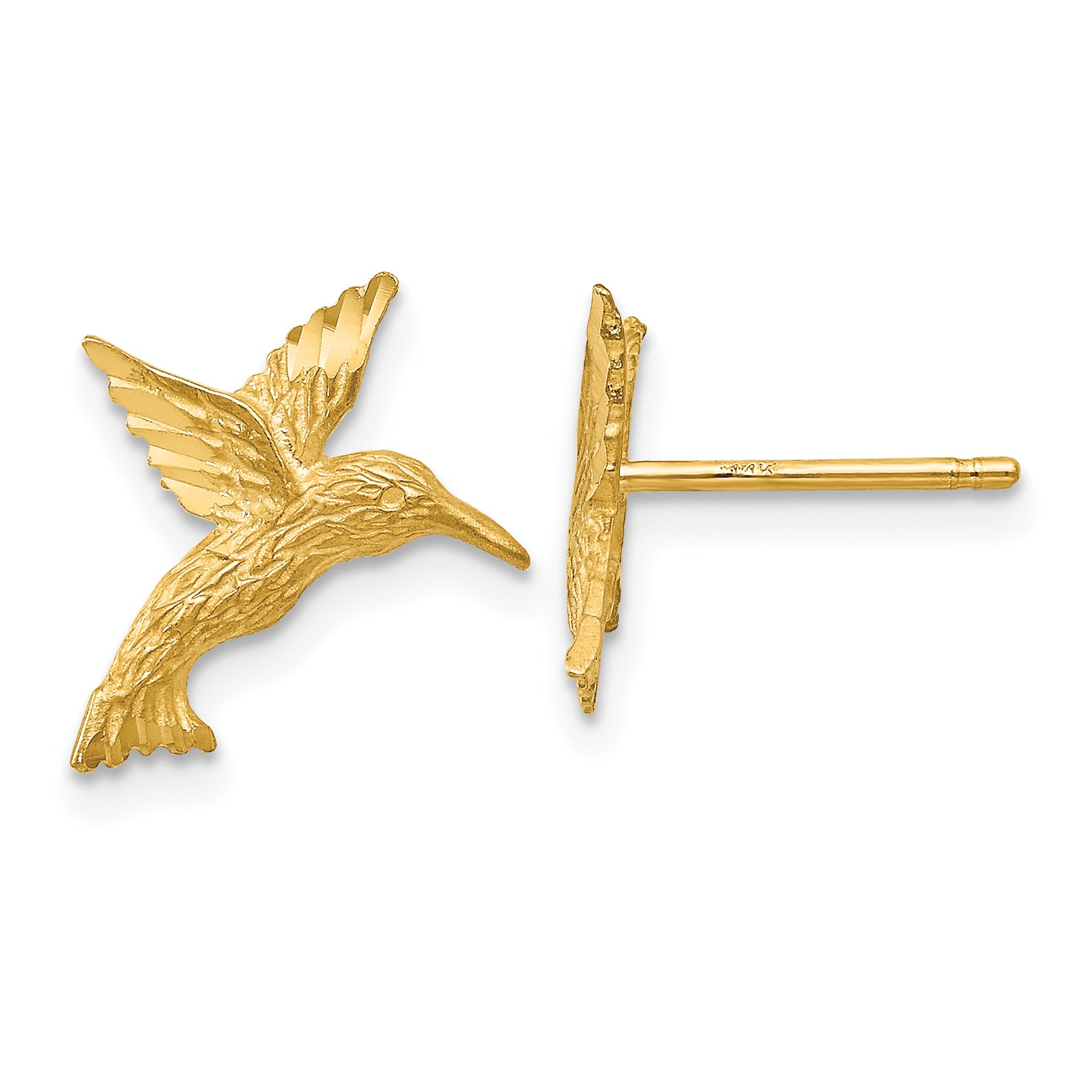 14K Hummingbird Earrings Main image