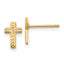 14k Polished Cross Post Earrings
