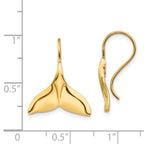 14k Whale Tail Wire Earrings