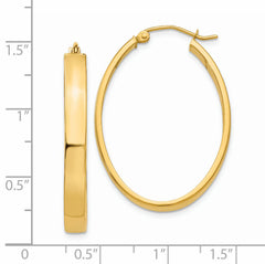 14k Lightweight Oval Hoop Earrings