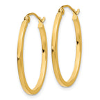 14k Lightweight Fancy Oval Hoop Earrings